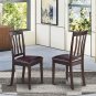 5pc dinette, 36" round kitchen pedestal table + 4 faux leather chairs cappuccino