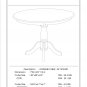 5pc dinette, 36" round kitchen pedestal table + 4 faux leather chairs cappuccino