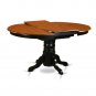 7pc Dining Set, Kenley 42x60 oval pedestal table + 6 Logan chairs cherry black