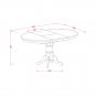 5pc Dining Set, Kenley 42x60 oval pedestal table + 4 Logan chairs cherry black