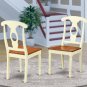 5pc Dining Set, Kenley 42x60 oval pedestal table + 4 chairs buttermilk & cherry