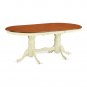 5pc Dining Set, Plainville oval pedestal table + 4 chairs in buttermilk & cherry