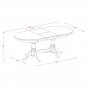 7pc Dining Set, Plainville oval pedestal table + 6 chairs in buttermilk & cherry