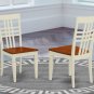 7pc Dining Set, Plainville oval pedestal table + 6 chairs in buttermilk & cherry