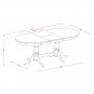 9pc Dining Set, Plainville oval pedestal table + 8 chairs in black & cherry