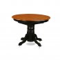 5pc Kenley Kitchen Dining Set, Table W/4 Plain Wood Seat Chairs in Black & Cherry SKU: KENL5-BLK-W