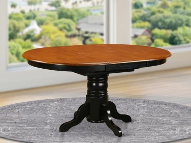 Kenley Kitchen Dining Table Without Chair in Black and Cherry SKU#: KET-BLK-TP