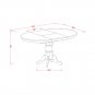 Kenley Kitchen Dining Table Without Chair in Black and Cherry SKU#: KET-BLK-TP