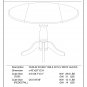 3pc Kitchen dinette, drop leaf pedestal table + 2 wood seat chairs in light oak