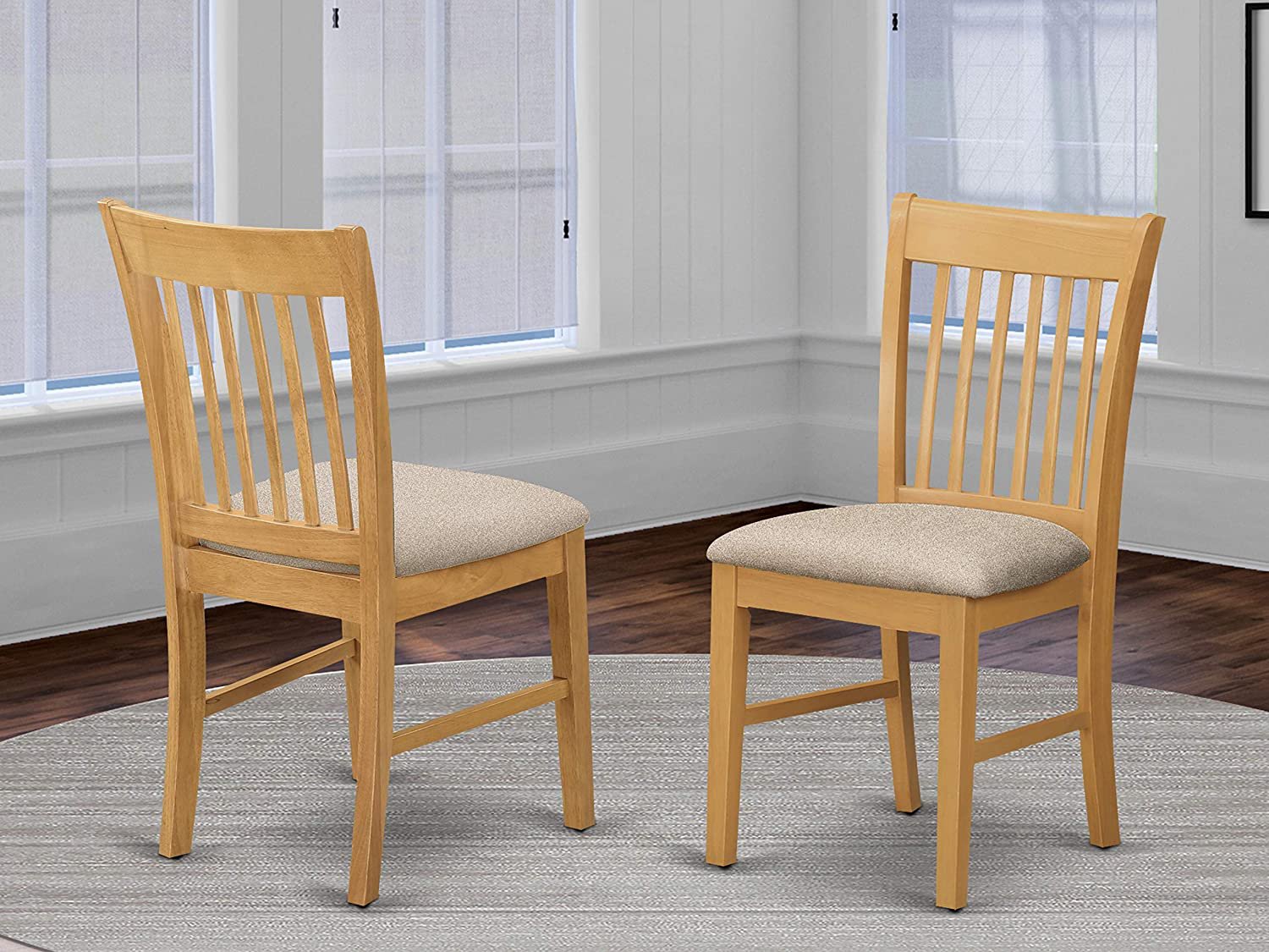padded oak chair for kitchen table