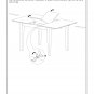 3pc rectangular dinette kitchen table with leaf + 2 padded chairs in light oak