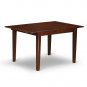 5pc rectangular dinette kitchen table with leaf + 4 padded chairs in mahogany