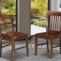 5pc rectangular dinette kitchen table with leaf + 4 padded chairs in mahogany