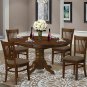 5pc Kenley dinette oval pedestal dining table w/ 4 padded chairs espresso KEVA5-ESP-C