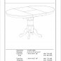 5pc Kenley dinette oval pedestal dining table w/ 4 padded chairs espresso KEVA5-ESP-C