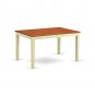 5-PC Nicoli Dining Set, Table with 4 Wooden Seat Chairs in Buttermilk & Saddle Brown. SKU#:N5-WHI-W