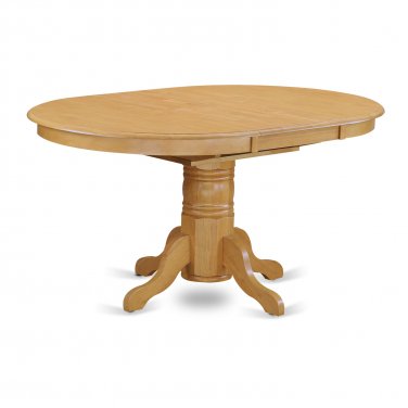 One Avon Oval Dinette Kitchen Dining Table Without Chair in Light Oak Finish, SKU: AV-OAK-TB