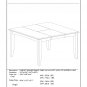 5Pc Square Parfait Dining Table with 4 Avon Wood Seat Chairs in Saddle Brown. SKU: PFAV5-SBR-W