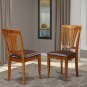 9pc Parfait dining set square table + 8 Avon padded chairs in saddle brown SKU: PFAV9-SBR-C