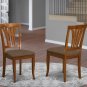 7Pc Square Parfait Dining Table with 6 Avon Padded Chairs in Saddle Brown. SKU: PFAV7-SBR-C