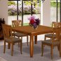 5pc Square Parfait Dining Table with 4 Avon Padded Chairs in Saddle Brown. SKU: PFAV5-SBR-C