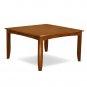 5pc Square Parfait Dining Table with 4 Avon Padded Chairs in Saddle Brown. SKU: PFAV5-SBR-C