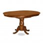 One Portland 42x60" Oval Pedestal Kitchen Dining Table No Chair Saddle Brown, SKU: POT-SBR-TP