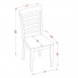 Milan Dinette Kitchen Set, Table 36"x 54" with 6 Chairs in Mahogany Finish SKU# MILA7-MAH-W