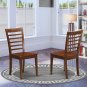Milan Dinette Kitchen Set, Table 36"x 54" with 6 Chairs in Mahogany Finish SKU# MILA7-MAH-W