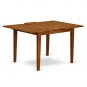 Milan Dinette Kitchen Set, Table 36"x 54" with 4 Chairs in Saddle Brown Finish SKU# MILA5-SBR-C