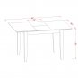Milan Dinette Kitchen Set, Table 36"x 54" with 4 Chairs in Mahogany Finish SKU#: MILA5-MAH-C