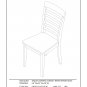 Milan Dinette Kitchen Set, Table 36"x 54" with 4 Chairs in Mahogany Finish SKU#: MILA5-MAH-C