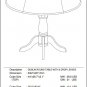 42" Round Dublin drop-leaf pedestal kitchen table without chair in black and cherry SKU# DLT-BCH-TP