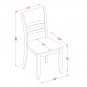 6pc LYNFIELD RECTANGULAR DINING TABLE + 4 PLAIN WOOD SEAT CHAIRS + 1 BENCH ESPRESSO, SKU: LY6-ESP-W
