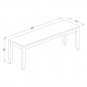 6pc LYNFIELD RECTANGULAR DINING TABLE + 4 PLAIN WOOD SEAT CHAIRS + 1 BENCH ESPRESSO, SKU: LY6-ESP-W