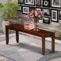 6pc LYNFIELD RECTANGULAR DINING TABLE + 4 PLAIN WOOD SEAT CHAIRS + 1 BENCH ESPRESSO, SKU: LY6-ESP-W