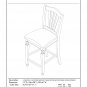Set of 2 Chelsea counter height chairs w/ wood seat in black & cherry brown, SKU: CC-BLK-W