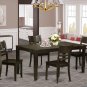 5PC RECTANGULAR DINETTE KITCHEN DINING TABLE w/ 4 PLAIN WOODEN SEAT CHAIRS (NO BENCH) SKU: LY5-CAP-W