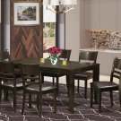 7PCS LYNFIELD RECTANGULAR DINETTE DINING SET TABLE w/6 LEATHER CHAIRS, CAPPUCCINO SKU: LYFD7-CAP-LC