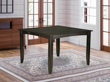Dinette Kitchen Counter Height Table with 18" Leaf (without chair) in Cappuccino SKU: FT-CAP-T