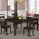 5pc Henley Dining Table with 4 Capri Wood Seat Chairs in Cappuccino. SKU#: HECA5-CAP-W