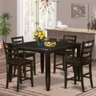Fairwinds 7-PC Square Counter Height Set in Cappuccino -Dimension:54'x54"x36. SKU#: F7-CAP-W