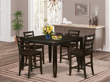 Fairwinds 7-PC Square Counter Height Set in Cappuccino -Dimension:54'x54"x36. SKU#: F7-CAP-W