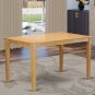 Capri counter height rectangular dining table + 4 wood chairs light oak SKU# CAPU5H-OAK-W