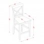 Capri counter height rectangular dining table + 4 wood chairs light oak SKU# CAPU5H-OAK-W
