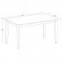 Capri counter height rectangular dining table + 6 wood chairs light oak SKU# CAPU7H-OAK-W