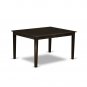 7pc Henley Dining Table with 6 Capri Wood Seat Chairs in Cappuccino. SKU#: HECA7-CAP-W