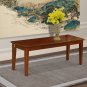 6pc set Capri table w/ 4 Milan leather chairs & 1 wood seat bench in mahogany CAML6C-MAH-LC