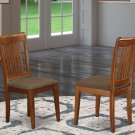 Set of 2 Portland dinette kitchen & dining chairs w/ padded seat in saddle brown SKU# POC-SBR-C