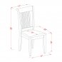 Set of 2 Portland dinette kitchen & dining chairs w/ padded seat in light oak SKU# POC-OAK-W
